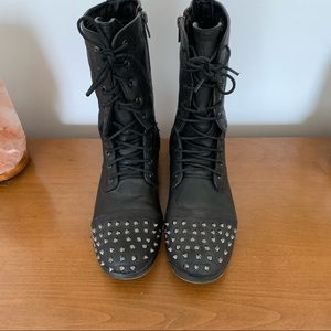 Studded Combat Boots